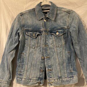 LUCKY BRAND Womens Denim Distressed Jean Jacket Tomboy Trucker Size Small